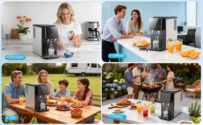 Cowsar Countertop Nugget Ice Maker, Self-Cleaning Portable Ice Machine, 33 lb/24H, 1.8L Water Tank, 1.5 lb Ice Storage, Touch Screen & Auto Ice Drop, for Home/Office/Kitchen