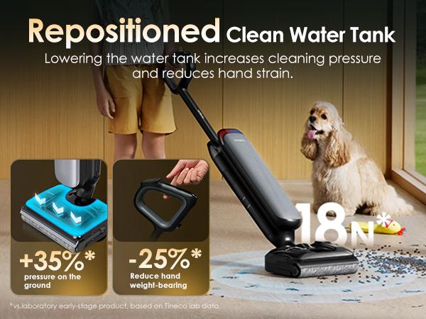 Tineco Floor One S7 Artist Wet Dry Vacuum Cleaner, 22kPa Suction, iLoop Smart Sensor, DualBlock Anti-Tangle Design, 185℉ Flashdry, 50 Min Runtime, Dual-Edge Cleaning, 180° Lay-Flat