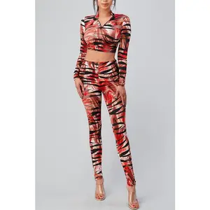 Fancy Zebra Print Pants Set