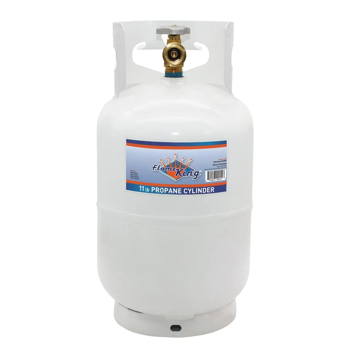 Flame King 10LB EMPTY Steel Propane Tank LP Cylinder with Type 1 Overflow Protection Device Valve, Great for Camping, Fire Pits, Heaters, Grills, Overlanding, White