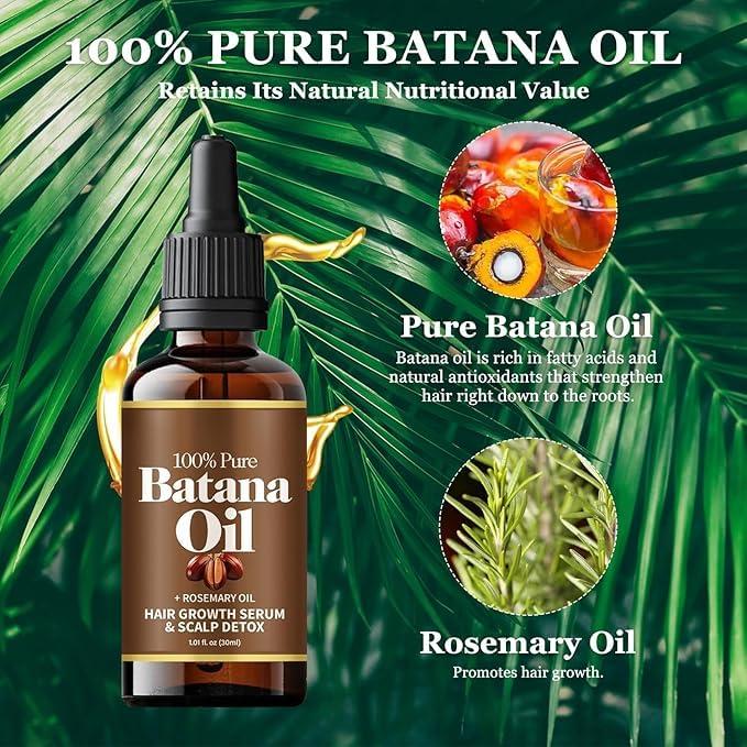 2PCS Batana Oil for Hair,Hair Oil with Rosemary for Hair Growth,for All Hair Types,Batana Hair Oil for Women and Man