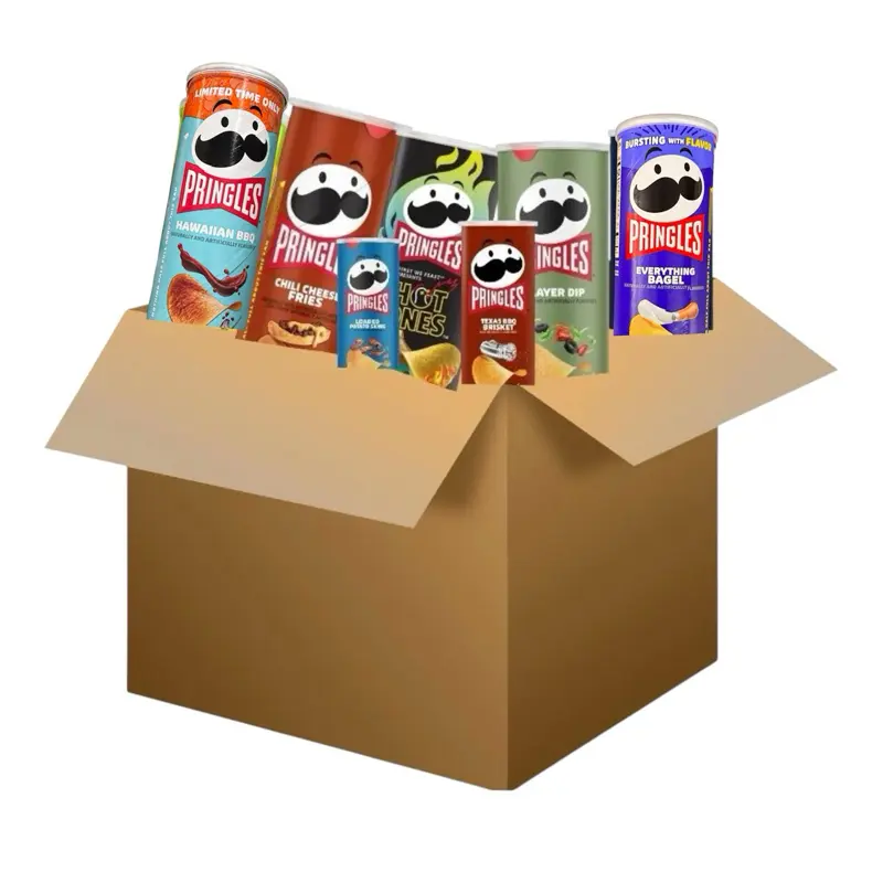 Pringles Assorted Snack Chip Bundle - 3-Count Variety Snacks Pack with Randomly Selected Flavors, Ambient Food for Cupboard Storage