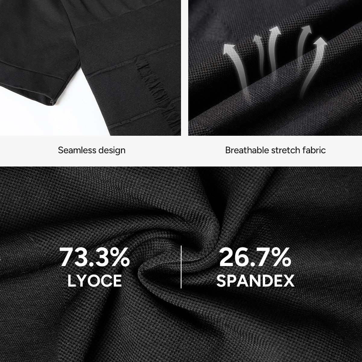 Nebility Mens Core Compression Shirt - Abdominal Sculpting Shapewear to Define Abs & Boost Confidence, Breathable, Quick-Dry Workout Shirts for Men Menswear Gym Tops