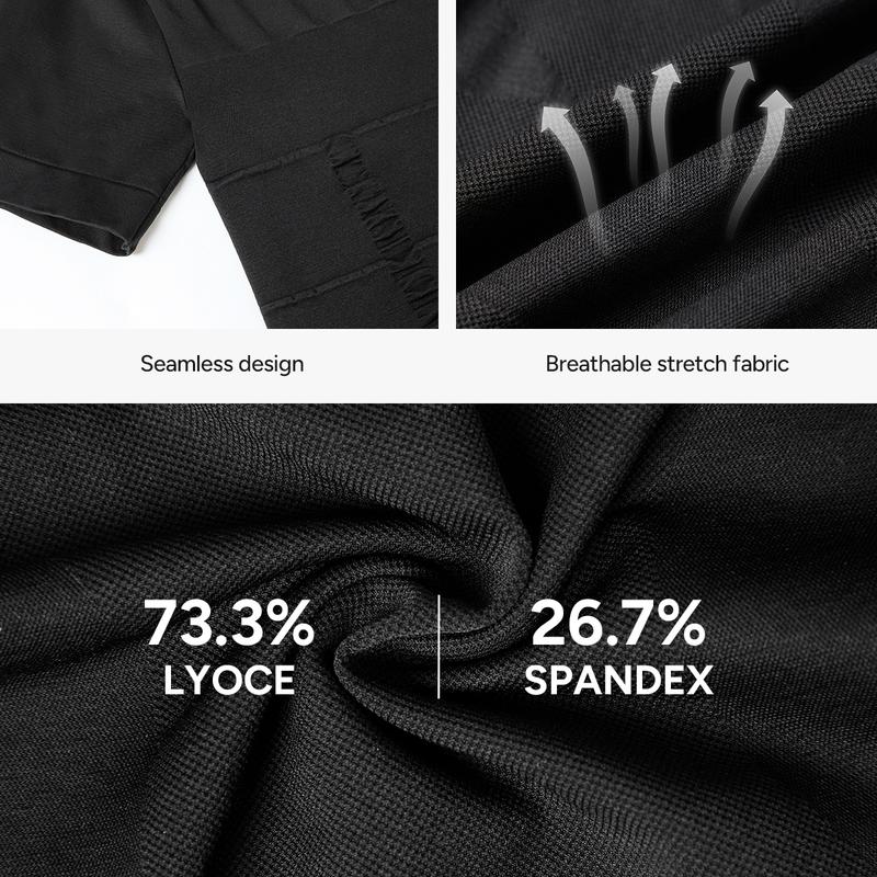 Nebility Mens Core Compression Shirt - Abdominal Sculpting Shapewear to Define Abs & Boost Confidence, Breathable, Quick-Dry Workout Shirts for Men Menswear Gym Tops