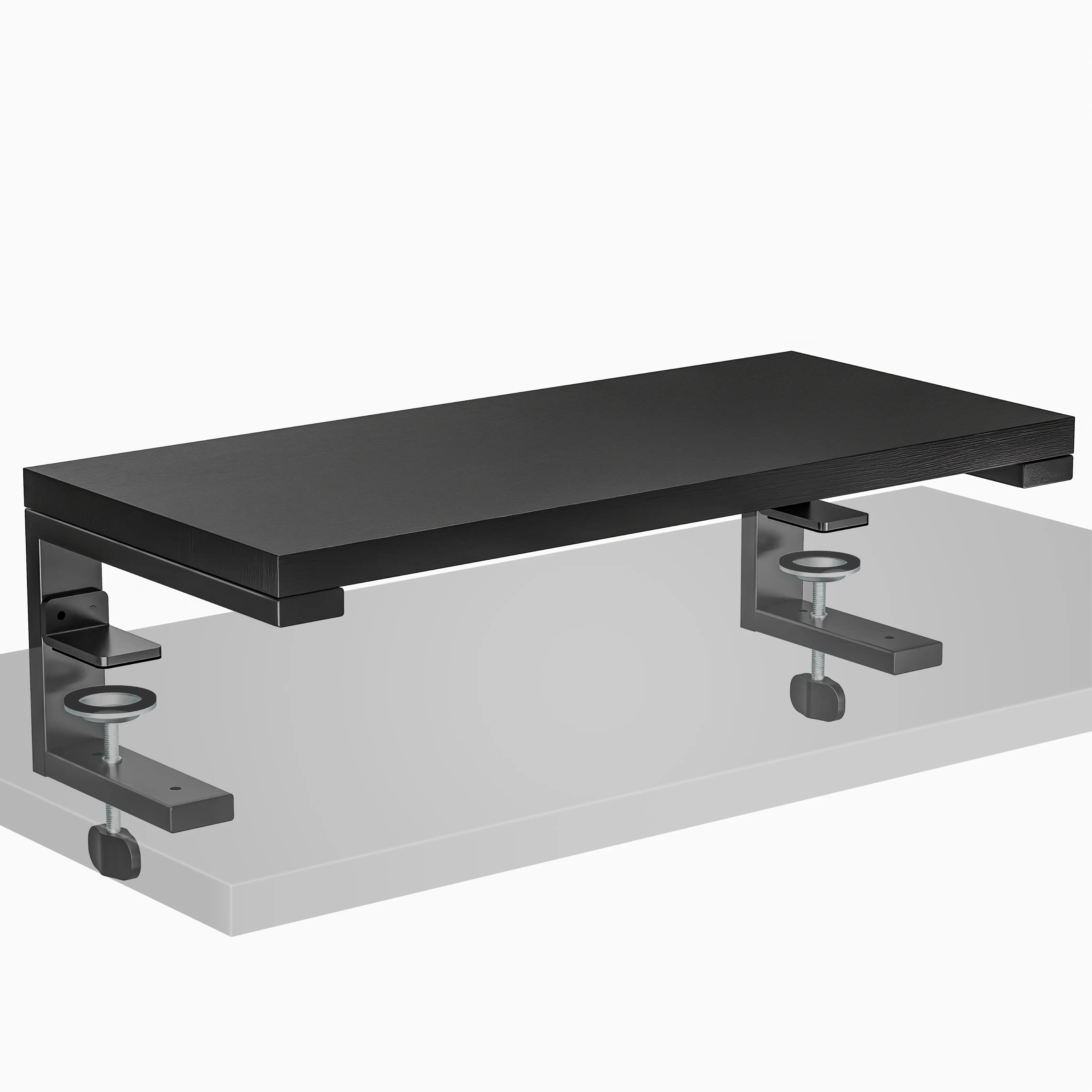 ARES WING Clamp-On Desk Extender Shelf - 22"x9.8" Heavy-Duty Particle Board Organizer with 3 Installation Methods, C-Clamp, 44 lbs Capacity, Desk Storage for Gaming & Office Use, Black tiktokshopbacktoschool