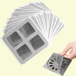 12 Counts Floor Drain Filter Screen, Portable Drain Strainer Cover for Hair Stopper,Sewer Hair Blocking Sticker,Disposable Hair Drain Sticker for Bathroom, Laundry, Bathtub, Kitchen,Sink,Home Bathroom Accessories, Home Essentials