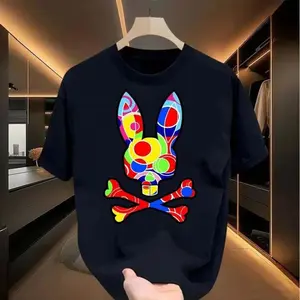 Colorful bone design T-shirt, casual, clothing, simple and trendy, good-looking, suitable for men, women, mothers and friends, couple style, fashionable and loose, youthful and energetic,daily wear tops