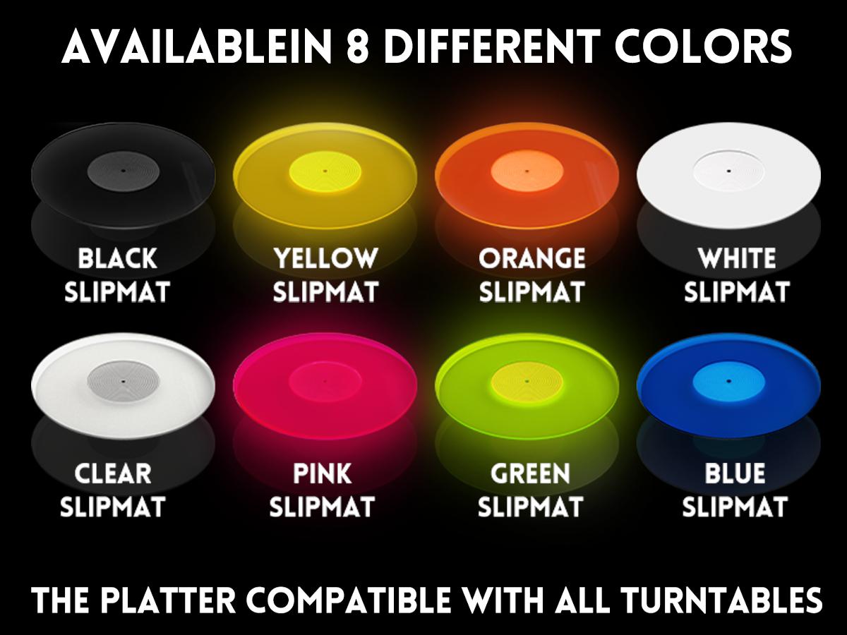 TAKMORK White Acrylic Turntable Mat Platter Mat for 12" Vinyl Record Player Audio