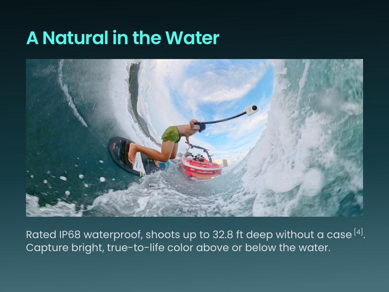 Xtra Sphra360 360 Camera, 8K Panoramic Video, 1-Inch Sensor Equivalent, 100MP High Resolution, Waterproof Action Camera, 105GB Built-in Storage, Bullet Time, Broad Compatibility, Vlog