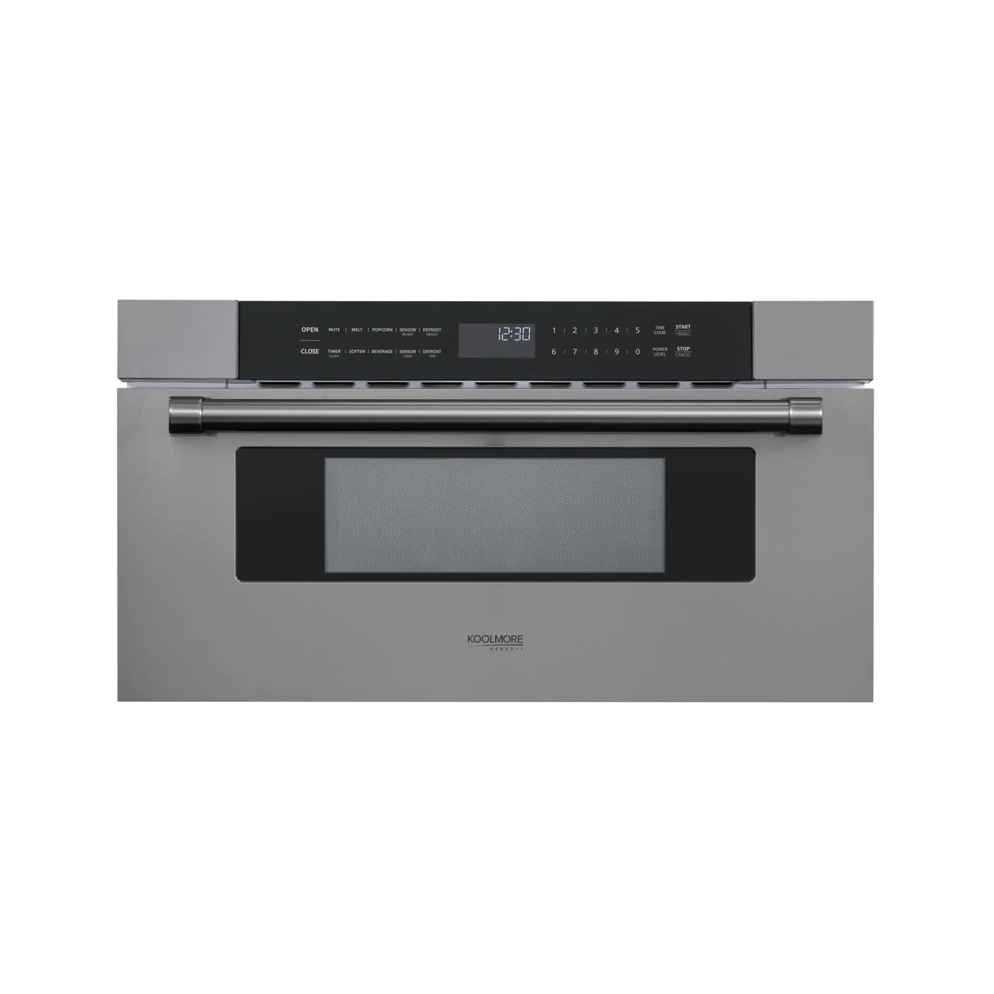 KoolMore Reserve 30 in. Stainless-Steel Microwave Drawer, 1.2 cu. ft. Capacity in Black
