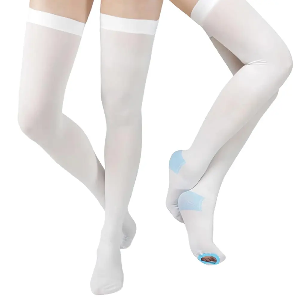 Anti-Thrombosis Compression Socks, 1 Pair Soft Tube High Pressure, Post-Surgery Support Socks, Unisex Spring & Fall Casual Style