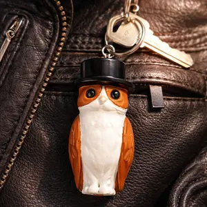 Meowl Keychain - Gentleman / Heisenberg Edition