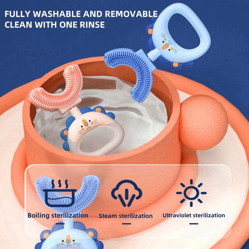 Baby electric Toothbrush,U-shaped toothbrush,2 - 14 Years, Soft Bristles, BPA Free | 2 - 4 Pack Oral Care Tools