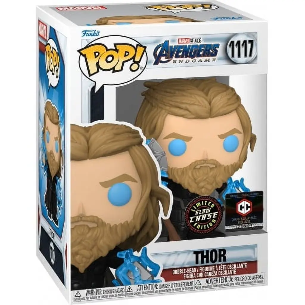Funko Avengers Endgame CHASE Thor #1117 Exclusive Vinyl Figure - Glowing-in-the-Dark Collectible Action Figurine