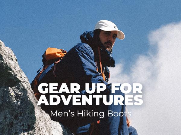 NORTIV 8 Men's Wide Toe Box Hiking Boots Low Drop Waterproof Outdoor Trekking Camping Shoes for Plantar Fasciitis Bunion Katahdin