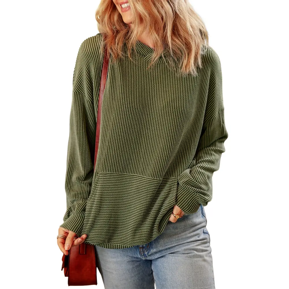 Dokotoo Hoodies for Women 2026 Casual Oversized Hoodie Long Sleeve Sweatshirt Solid Pullover Ribbed Knit Tops