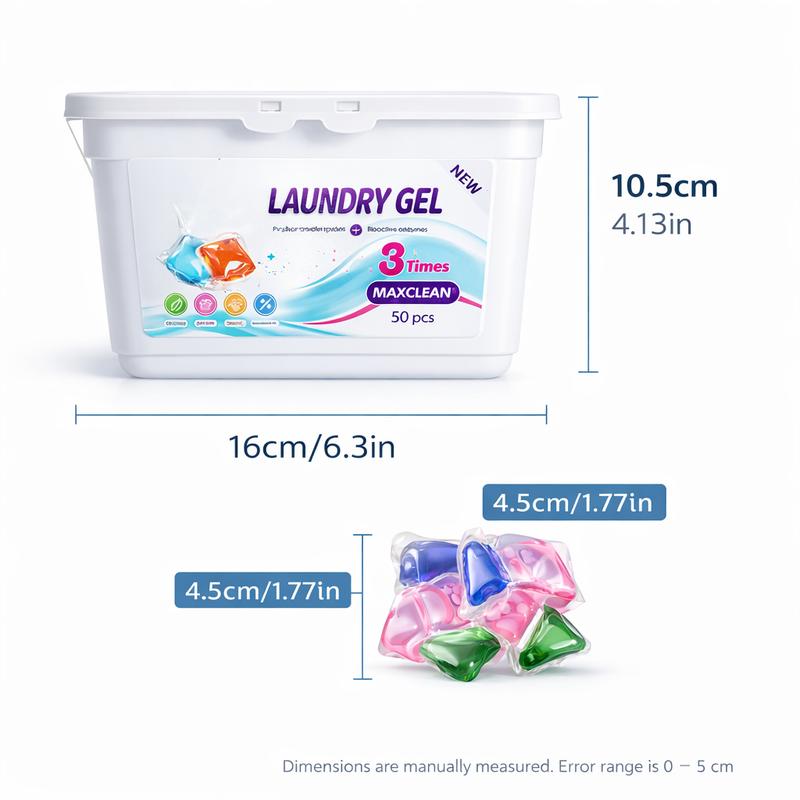 5-in-1 Laundry Detergent Pods (50 Count) with Coconut Sea Breeze Scent Booster – Toss & Wash Heavy Duty Stain Remover Pods