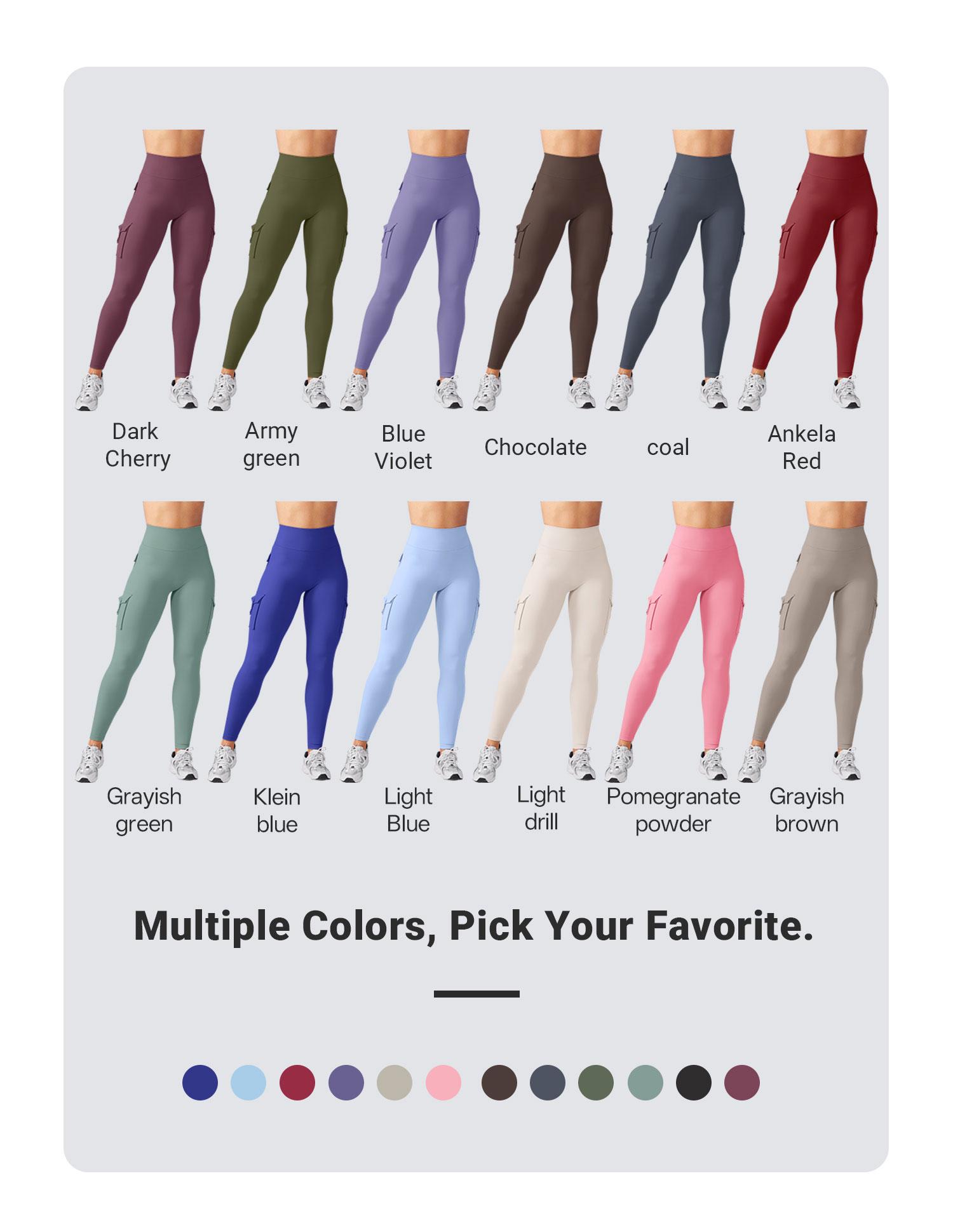 YEOREO CoreFlex High Waisted Cargo Leggings Seamless Scrunch Butt Lifting Tummy Control Shaping Training Yoga Gym Fitness Tights