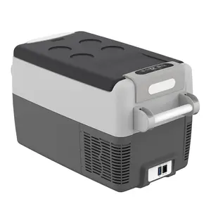 AJ30 Portable Refrigerator, Portable Freezer, 32 Quart Electric Cooler, Car Refrigerator with Powerful Compressor, Fast Cooling 12V Car Fridge, Dual Power 12/24V DC Cable & 110/240V AC for Camping, Truck, RV, SUV, Van, Travel, Fishing, Outdoor Adventures