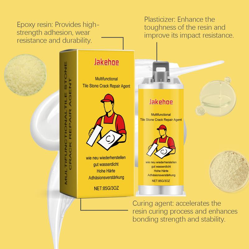 Ceramic Tile Repair Kit, Waterproof Long-Lasting Tub and Tile Repair Kit - Multifunctional Easy to Use for Cracks, Holes, Chips, Scratches, Dents