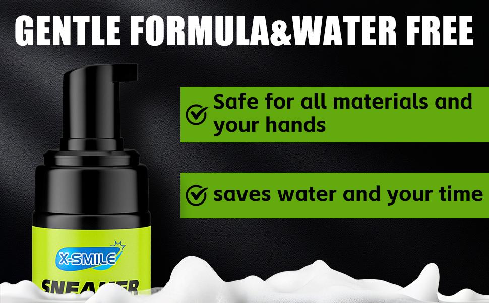 XS-SMILE Sneaker Cleaning Kit, 4-Piece Set — Multi-Surface Compatibility, Easy to Clean, Includes Cleaning Tools, Cleansing Solution That Doesn’t Require Rinsing