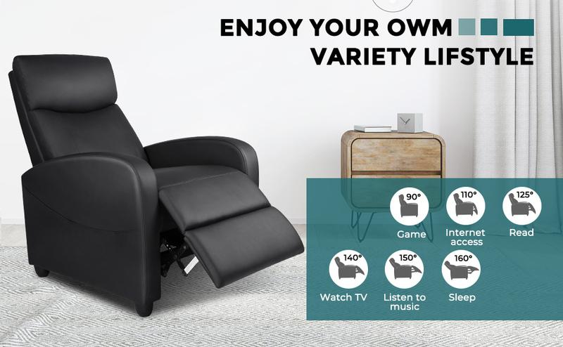 Sweet Furniture  Massage Recliner Chair for Living Room, Massage Recliner Chair Theater Chairs Adjustable Modern Reclining Chair with Padded Seat Backrest