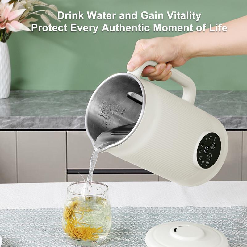 8-in-1 Multifunctional Nut Milk & Coffee Maker 32oz Auto Clean Delay Start Keep Warm Stainless Steel Black/White Kitchen Appliance Christmas Gift