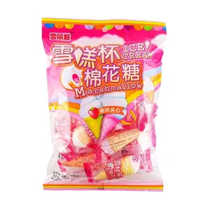 XLC Cotton Candy Strawberry Flavor Ice Cream Cones - 70g Sweet Treat
