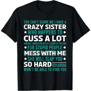 [100% Cotton] Funny Gift for Brother From Awesome Sister Birthday T-Shirt