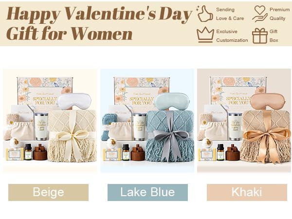 【Valentine‘s Day Gift】Gift Set Thinking of You Gift Basket for women, Spa Care After Surgery Care Package，Inspirational Gifts for Love Mom Her Friend Sister Wife