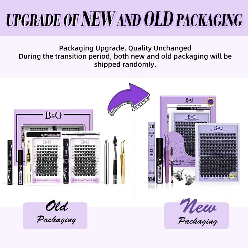 B&Q Classic Kit l B02,B03,B05 B19 B37 Lash kit,DIY Cateye Eyelashes Extension at Home Makeup Cosmetic Valentine Gif