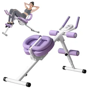 5-Level Height Adjustment with Foam Padded Handle, Space-Saving Workout Station, Abdominal Trainer with LCD Display, Suitable for Core, Arms, Legs, Back, Hips - Suitable for Women and Men, Home Fitness Equipment, Abdominal Exercise Equipment