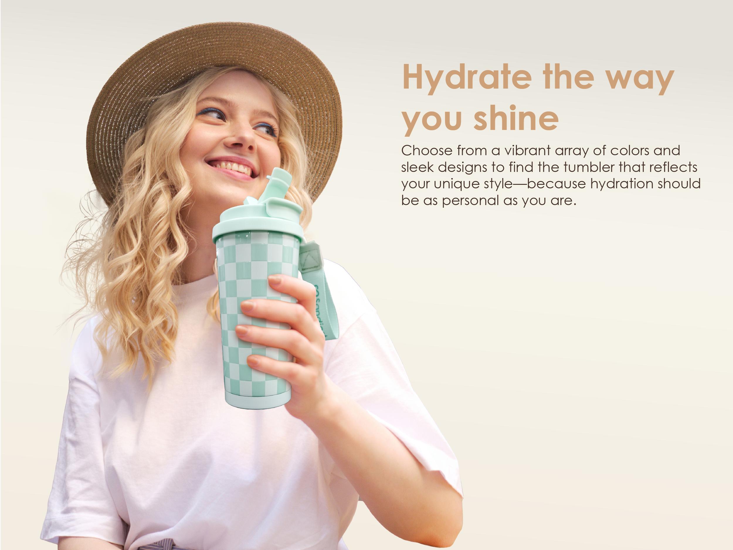 SANDJEST 18oz Insulated Iced & Hot Coffee Tumbler with 2-in-1-Lid, Leak Proof Portable Car-Friendly Cup Ideal for Office Outdoor Travel Easter Gift