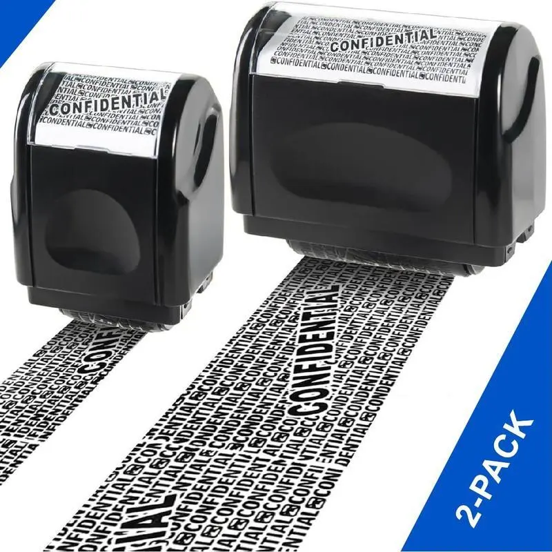Identity Theft Protection Security Roller Stamp Kit | Confidential Address Blocker & Quiet Shredder Alternative for Mail Privacy