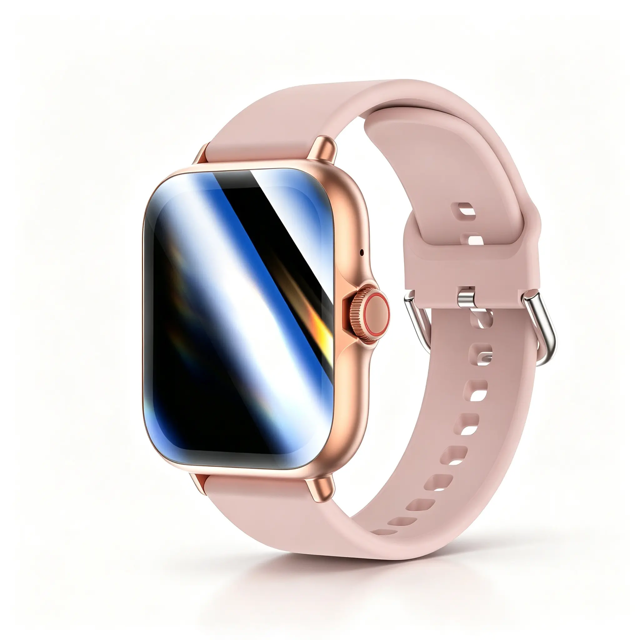New Smartwatch for Men and Women | Valentine's Day Gift - Wireless Calling/Texting/Multiple Sports Modes/Remote Camera Control/Fitness Tracker, Compatible with iPhone and Android, USB Charging, Silicone Strap, Smart Connectivity, Modern Style