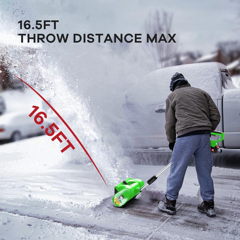 【The Final Sale!】Snow Shovel | ENHULK/Syvio 20V | 12-Inch | 4-Ah Cordless Snow Shovel with Directional Plate & Adjustable Front Ha 【The Final Sale!】Snow Shovel | ENHULK/Syvio 20V | 12-Inch | 4-Ah Cordless Snow Shovel with Directional Plate & Adjustable Front Ha