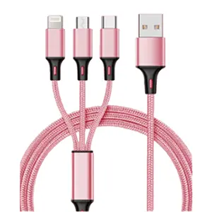 Fast USB Charging Cable Universal 3 in 1 Multi Function Cell Phone Charger Multiport Adapter Smartphone