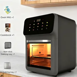 Air fryer 13 liters large capacity 1350 watt 360 degree hot air circulation intelligent automatic household multi-function LED touch screen oil-free electric fryer,it follows air fryer，durable stainless steel,day gift idea,digital air fryer,big deal