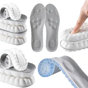 Anti-Fatigue 4D Cloud Insoles, High Elastic Shock Absorption Soft Insoles for Foot Pain Relief Men & Women