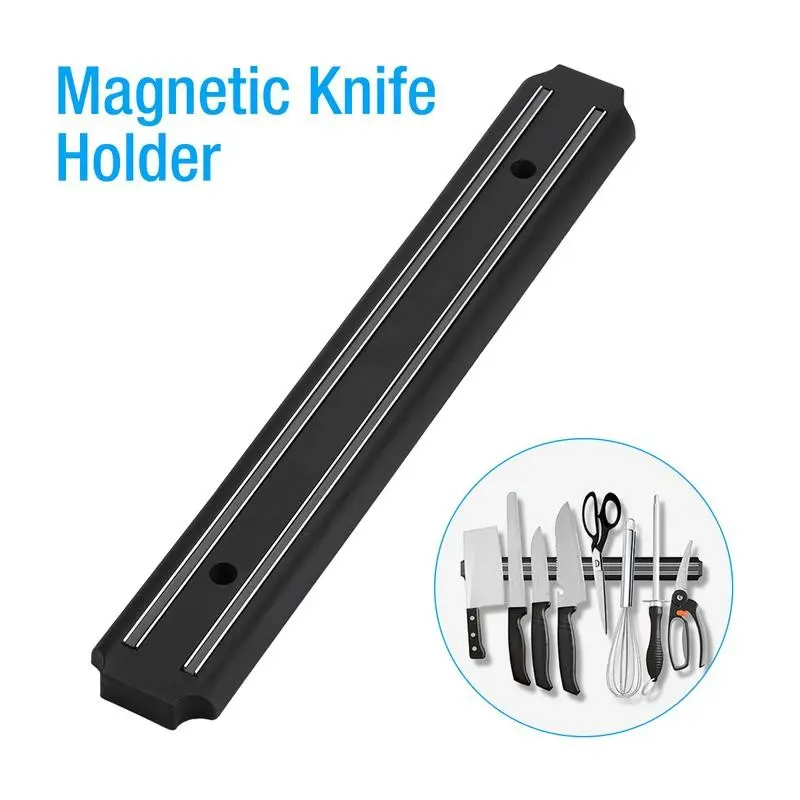 1 PCS Magnetic Knife Bar with Steel Knife Holder – Suitable for Tableware, Tools & Kitchen Accessories, Strong Neodymium Magnets, Space-Saving Storage Rack, Easy Wall Mount Installation, Rust-Proof Durable Design, Keeps Knives Organized & Within Reach