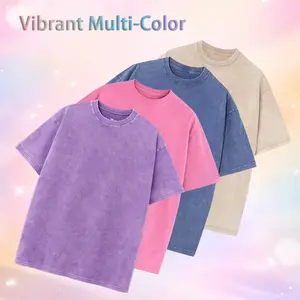 Premium 4-Pack Acid Wash T-Shirts Bundle, Vintage Distressed Heavyweight Cotton Oversized Tees, Retro Faded Look Streetwear Basics for Men & Women, High-Quality Breathable Summer Short Sleeve Tee Set, Trendy Aesthetic Multi-Color Wardrobe Essentials.