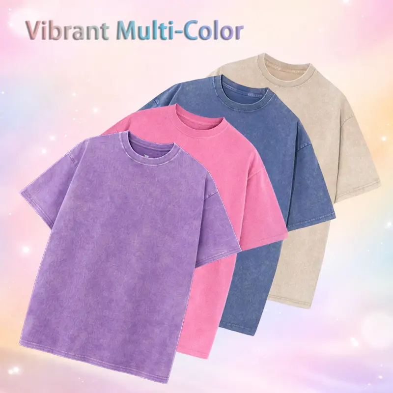 Premium 4-Pack Acid Wash T-Shirts Bundle, Vintage Distressed Heavyweight Cotton Oversized Tees, Retro Faded Look Streetwear Basics for Men & Women, High-Quality Breathable Summer Short Sleeve Tee Set, Trendy Aesthetic Multi-Color Wardrobe Essentials.,la