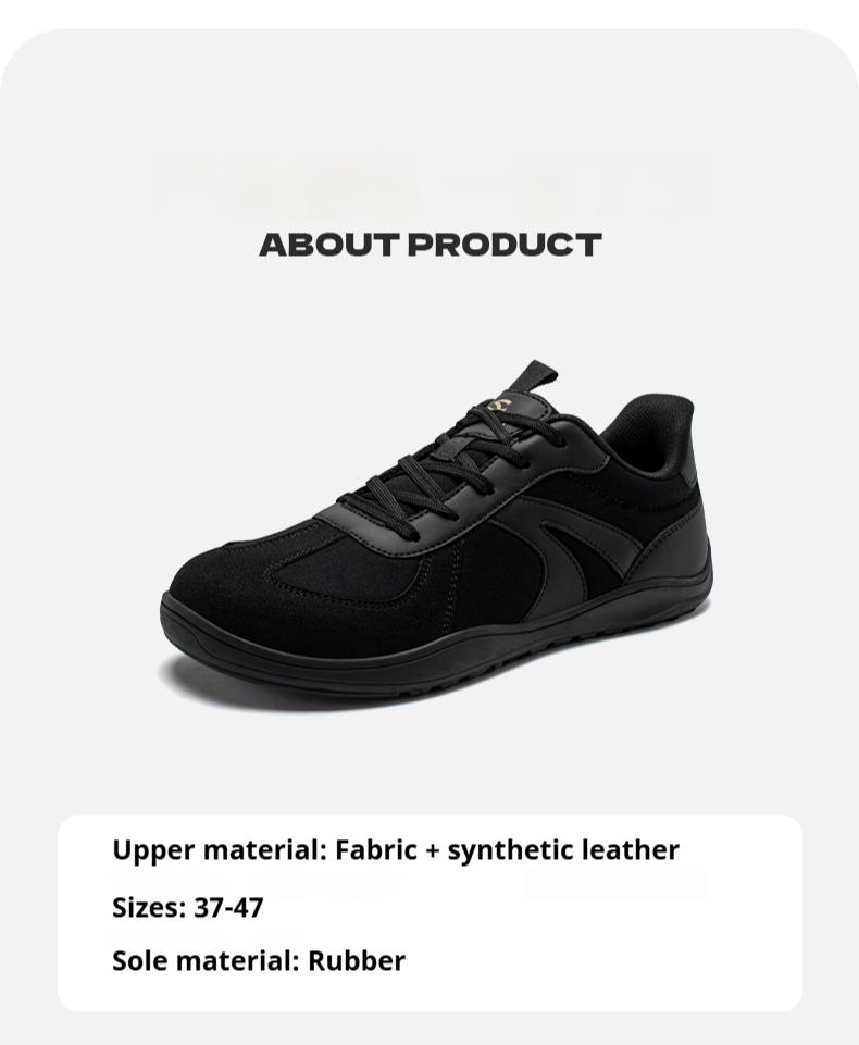 HOBIBEAR Barefoot Shoes Wide Casual Lace Up Retro Fashion Sneakers for Women Men