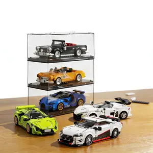 Chinese‑style building block sports car assembly racing model — a realistic sports coupe toy for children, an educational birthday gift for boys, and a super set suitable for adults and teenagers aged 6 and up fun