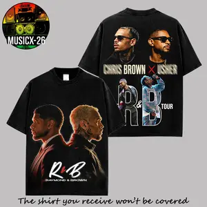 [X-26] The R&B Tour 2026 Premium 100% Cotton T-Shirt For Breezy Fans, Raymond and Brown Concert Outfit, Gift For R&B Music Fans Graphic Tee, Breezy Tour Merch Shirt Rap Fan Graphic Tee