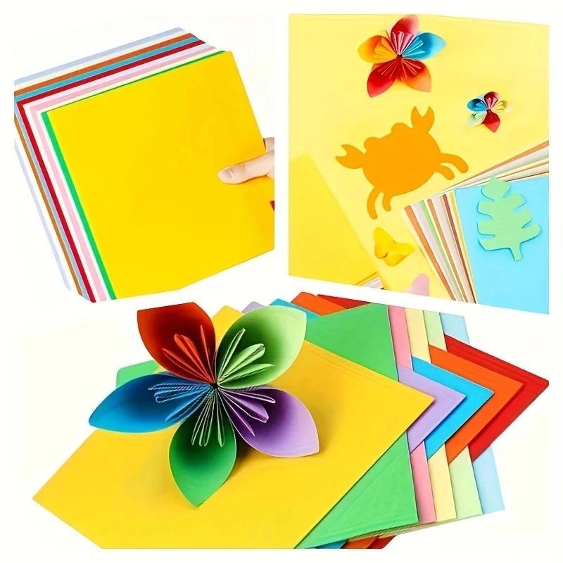 100pcs Vibrant Square Origami Paper - Colorful Handcrafted Sheets for Artistic Creations, for Origami, Origami Flowers, Art Crafts, Scrapbooking
