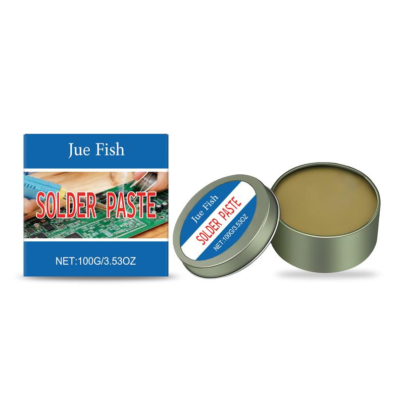 [100g] Solder paste, no-clean soldering oil, easy to apply solder, strong solder joints, professional mechanical soldering and repair, suitable for soldering wires, PCBs, stainless steel and 18650 batteries (3.5 oz can).