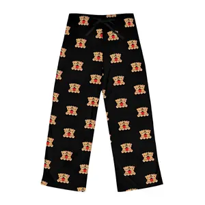 Teddy Bear Pajama Pants for Women Men, Cute Bear Print Lounge Pants, Soft Comfortable Sleepwear Bottoms, Casual Sleep Pants All Season, Loose Fit Valentine Pajamas Unisex