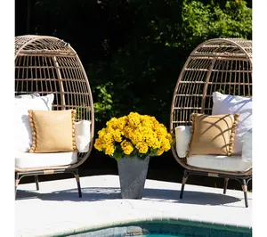 Nearly Natural 33-in UV Resistant Geranium  inPlanter