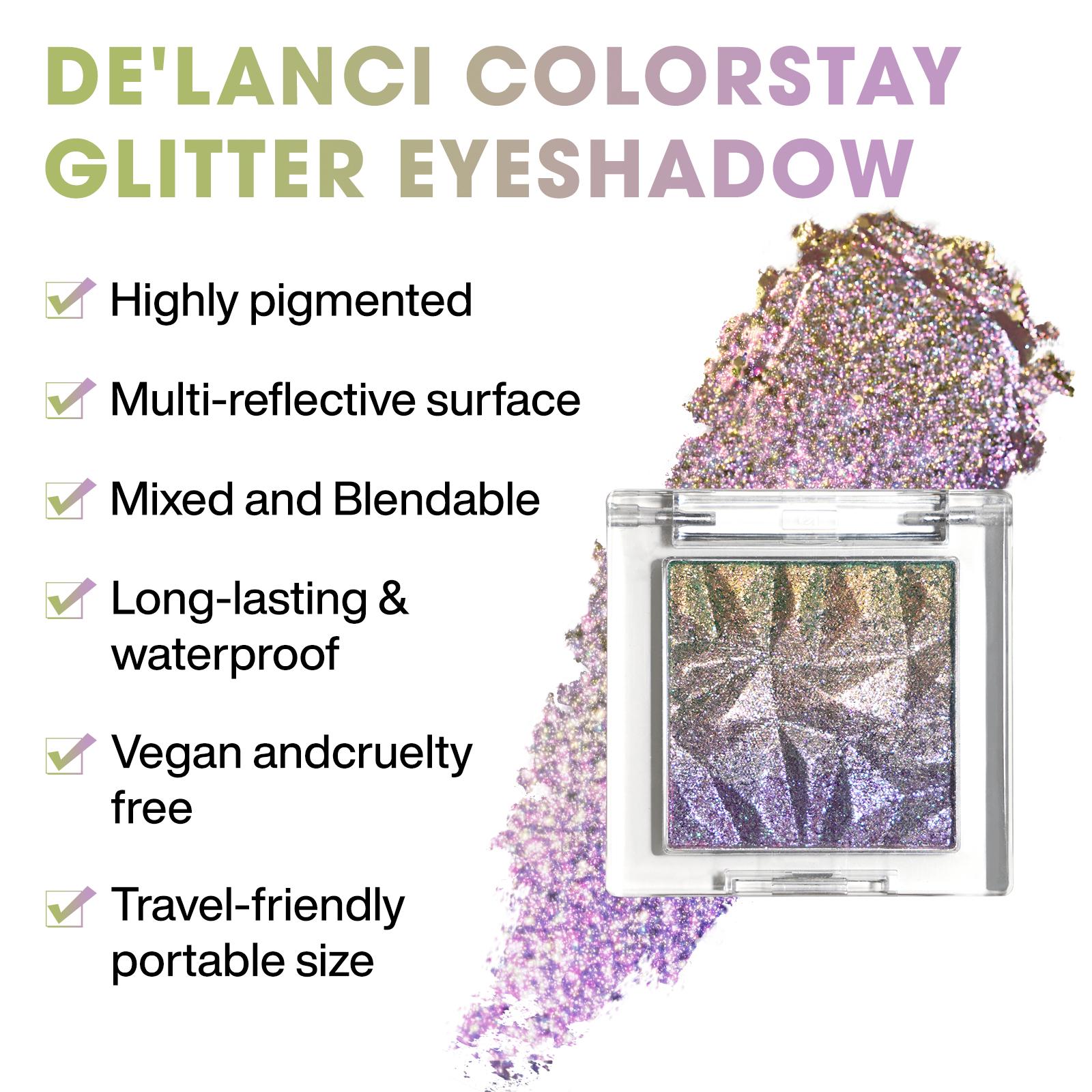 Diamond-patterned Chameleon Eyeshadow，Multichrome Face Highlighter Palette ,Multi-use, Long Lasting, High Pigment, Metallic Glitter Sparkling Eyeshadow Eyes Makeup Highlighter Radiance,Makeup Beginner Eyeshadow